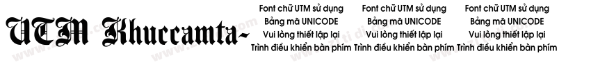 UTM Khuccamta字体转换